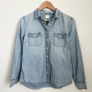 J.Crew Factory Chambray Button Down - Small